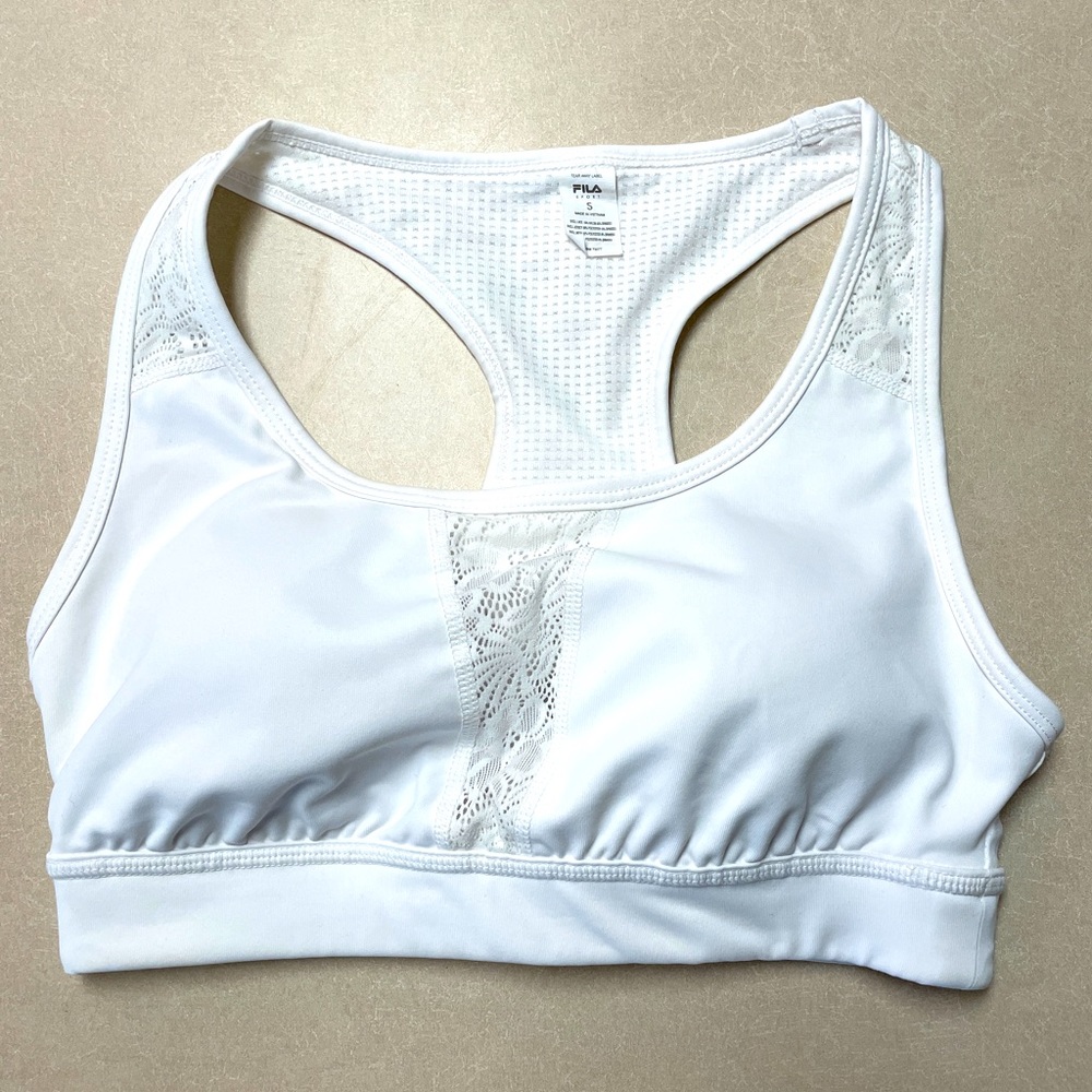 Fila Sports Bra White Size Small